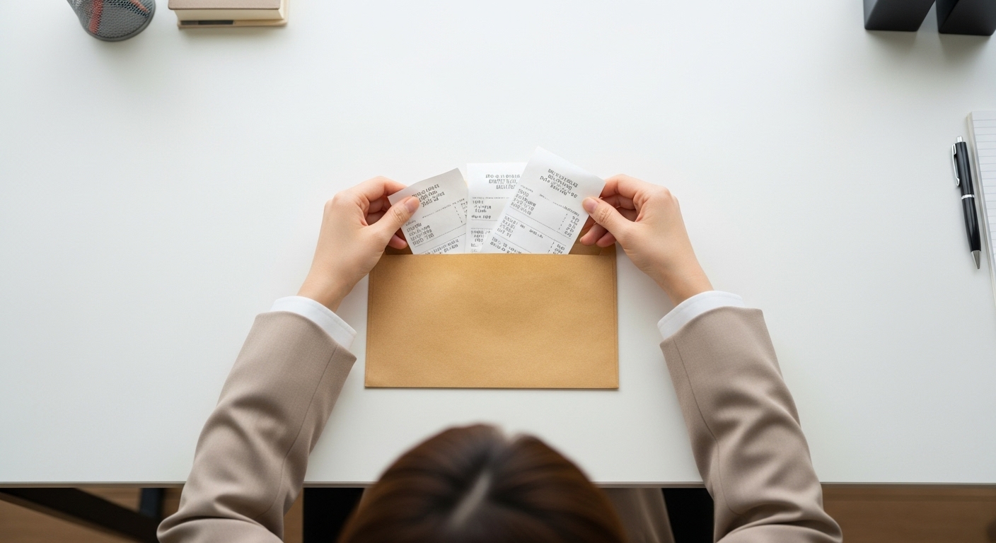 書類をまとめて発送するイメージ